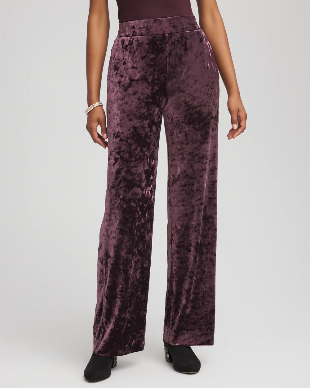 Chico's - Crushed Velvet Wide-Leg Pants