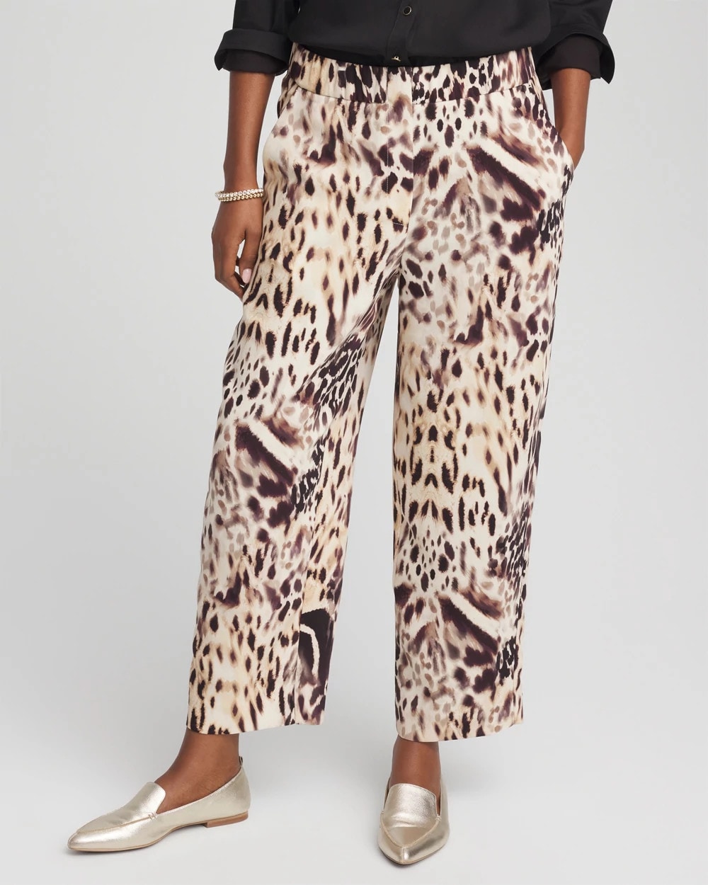 Chico's - Bengal Marks Crepe Pull-On Ankle Pants