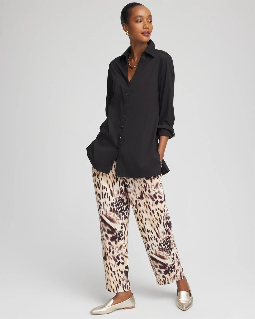 Chico's - Bengal Marks Crepe Pull-On Ankle Pants