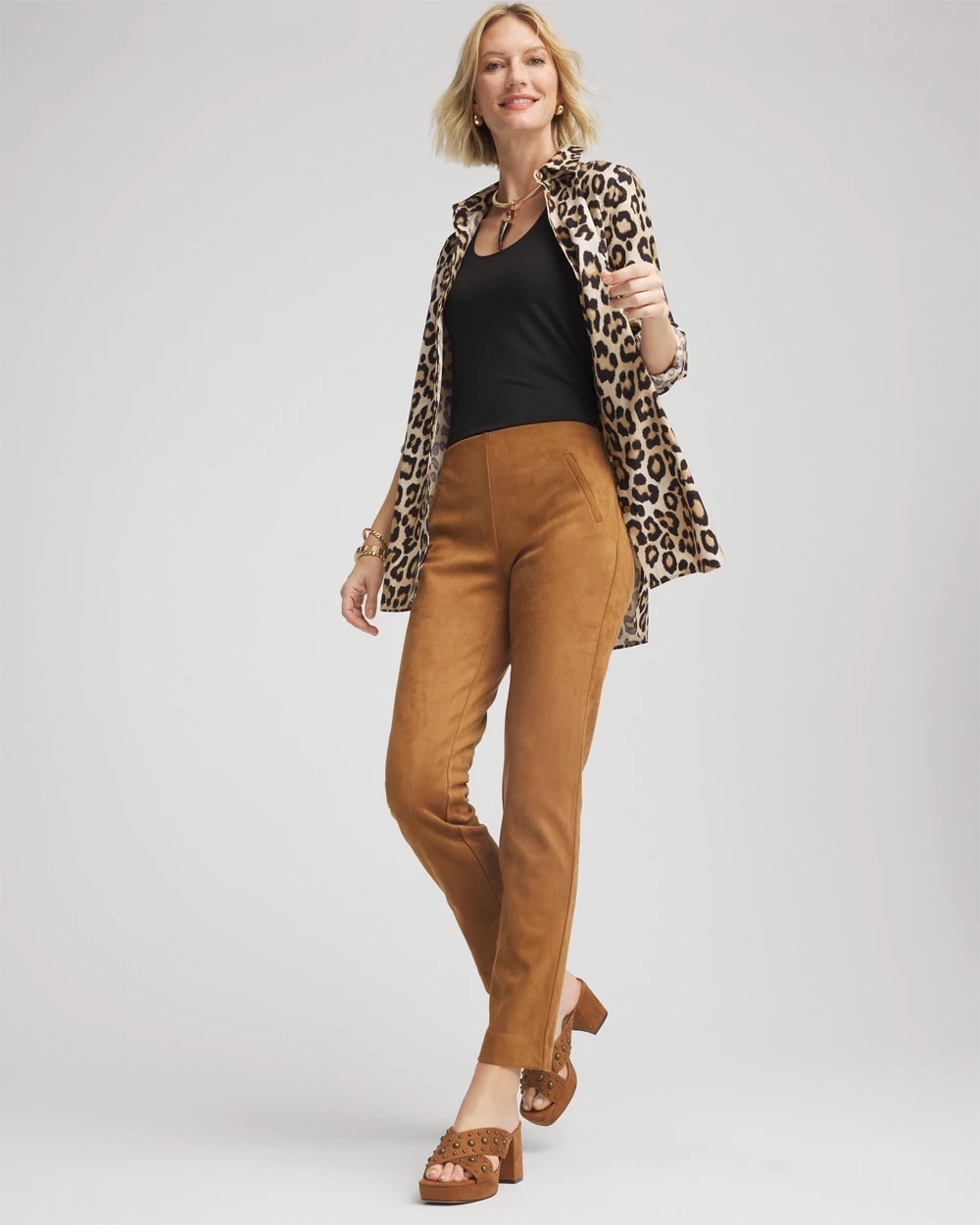 Chico's - Faux Suede Juliet Slim Ankle Pants