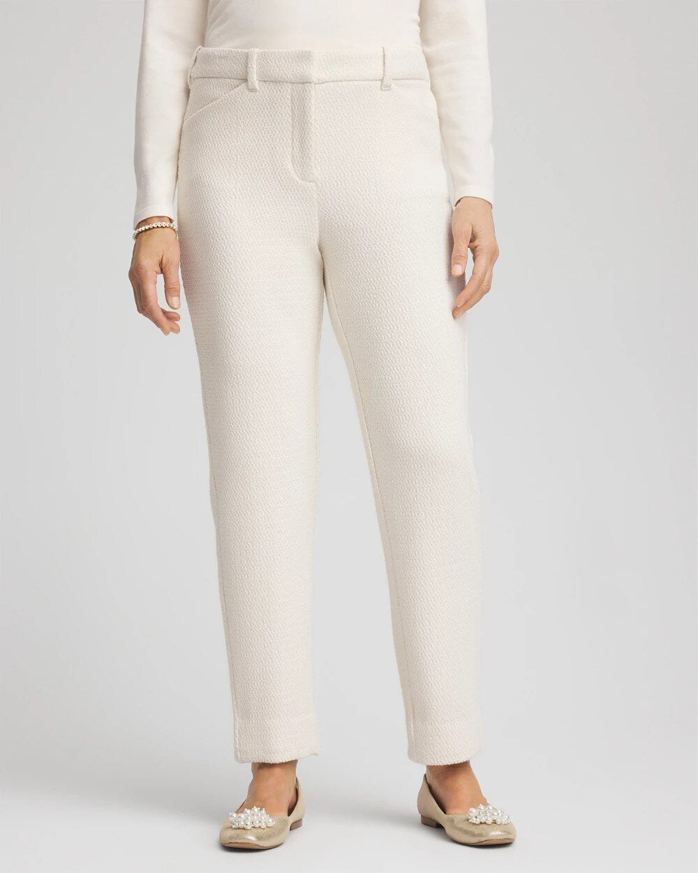 Chico's - Matelassé Slim Tapered Ankle Pants