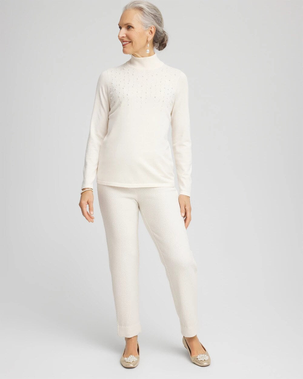 Chico's - Matelassé Slim Tapered Ankle Pants