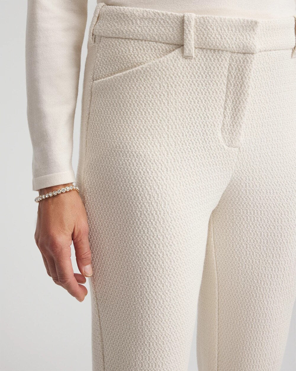 Chico's - Matelassé Slim Tapered Ankle Pants