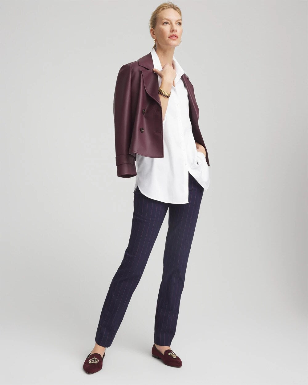 Chico's - Shadow Stripe Brigitte™ Slim Pull-On Pants