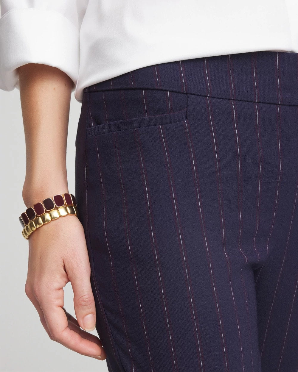 Chico's - Shadow Stripe Brigitte™ Slim Pull-On Pants