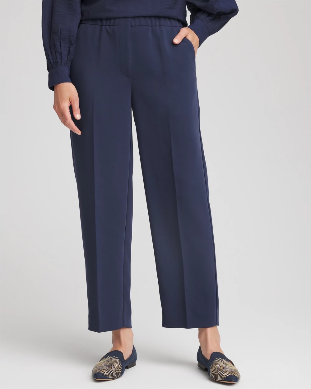 Chico's - Stretch Crepe Tapered Ankle Pants