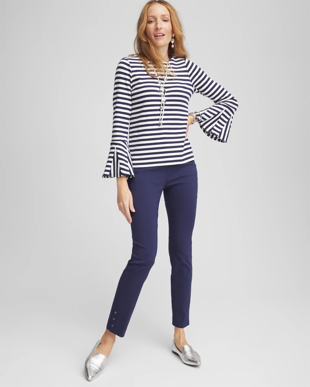 Chico's - Brigitte™ Pull-On Slim Rivet Ankle Pants