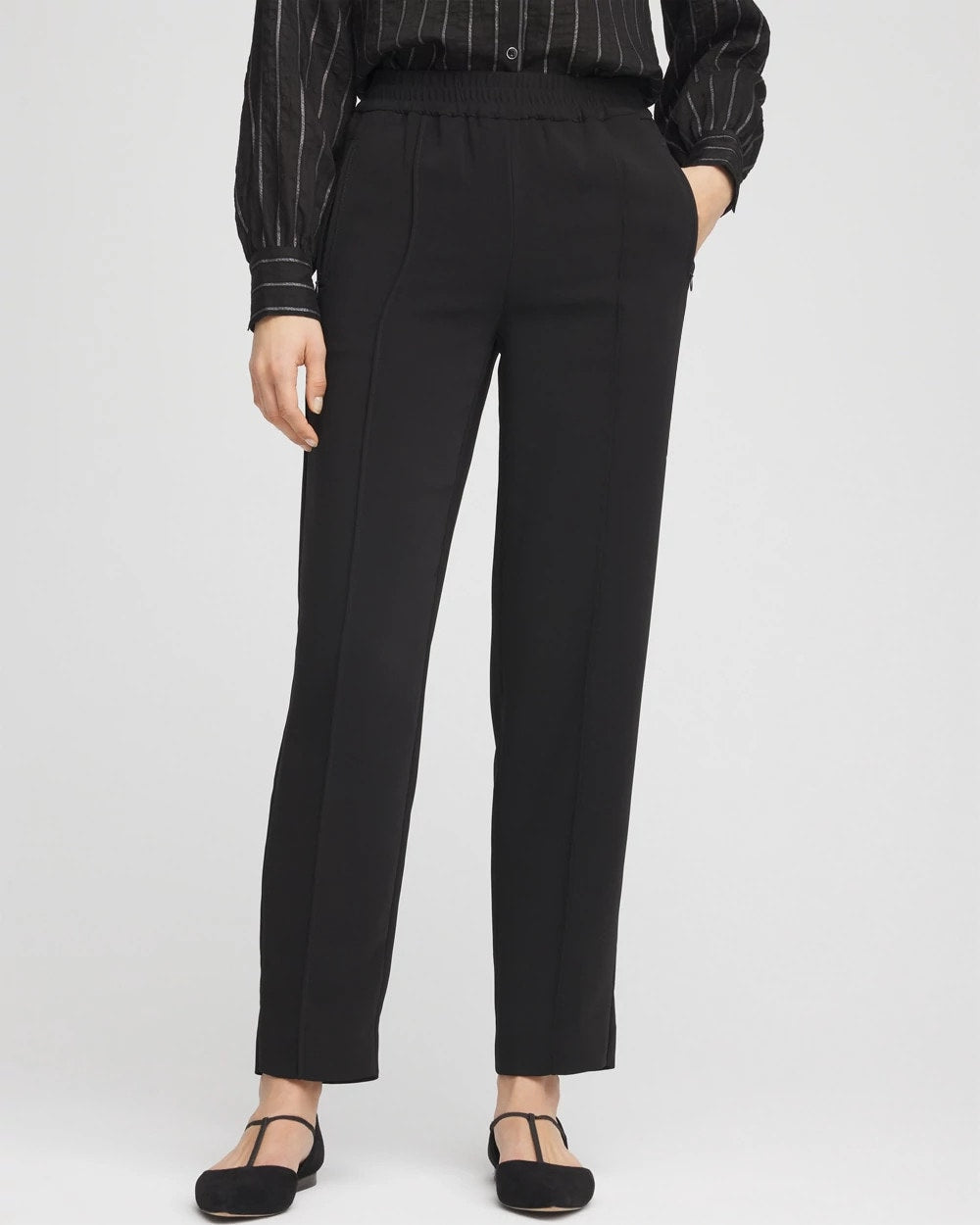 Chico's - Crepe Side-Zip Tapered Ankle Pants