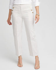 Chico's - Emme Striped Sailor Straight Crops