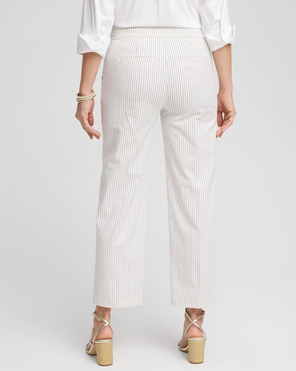 Chico's - Emme Striped Sailor Straight Crops