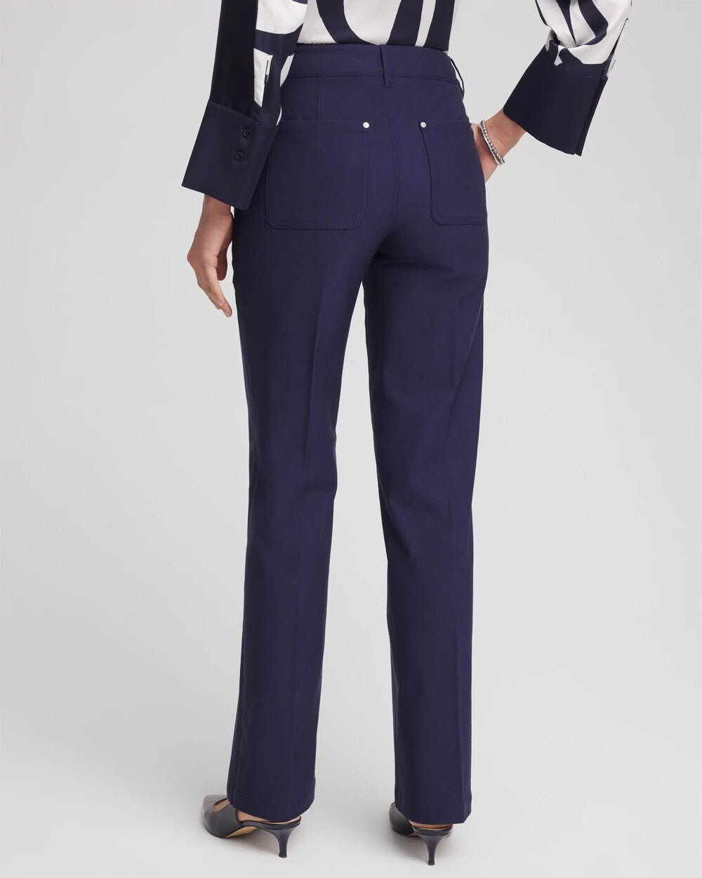 Chico's - Cotton Straight-Leg Trousers