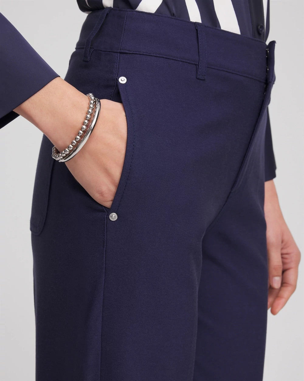 Chico's - Cotton Straight-Leg Trousers