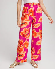 Chico's - Tropical Smocked Pull-On Pants