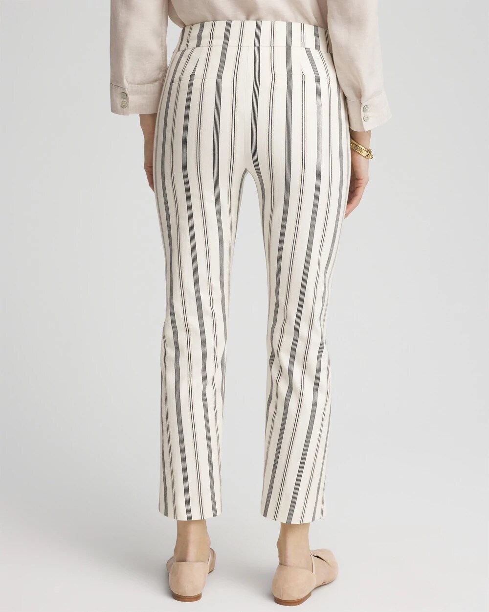 Chico's - Brigitte™ Slub Striped Cropped Pants