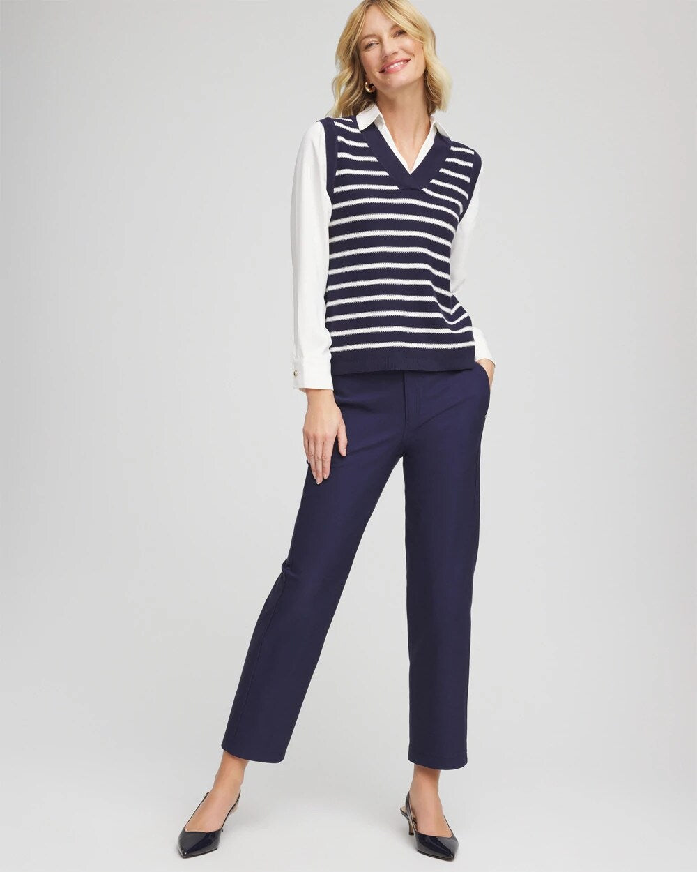 Chico's - Cotton Straight Ankle Trousers