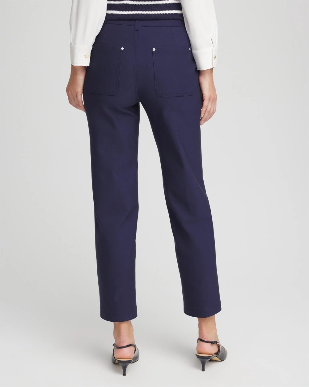 Chico's - Cotton Straight Ankle Trousers