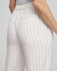 Chico's - Metallic Striped Straight Cropped Pants