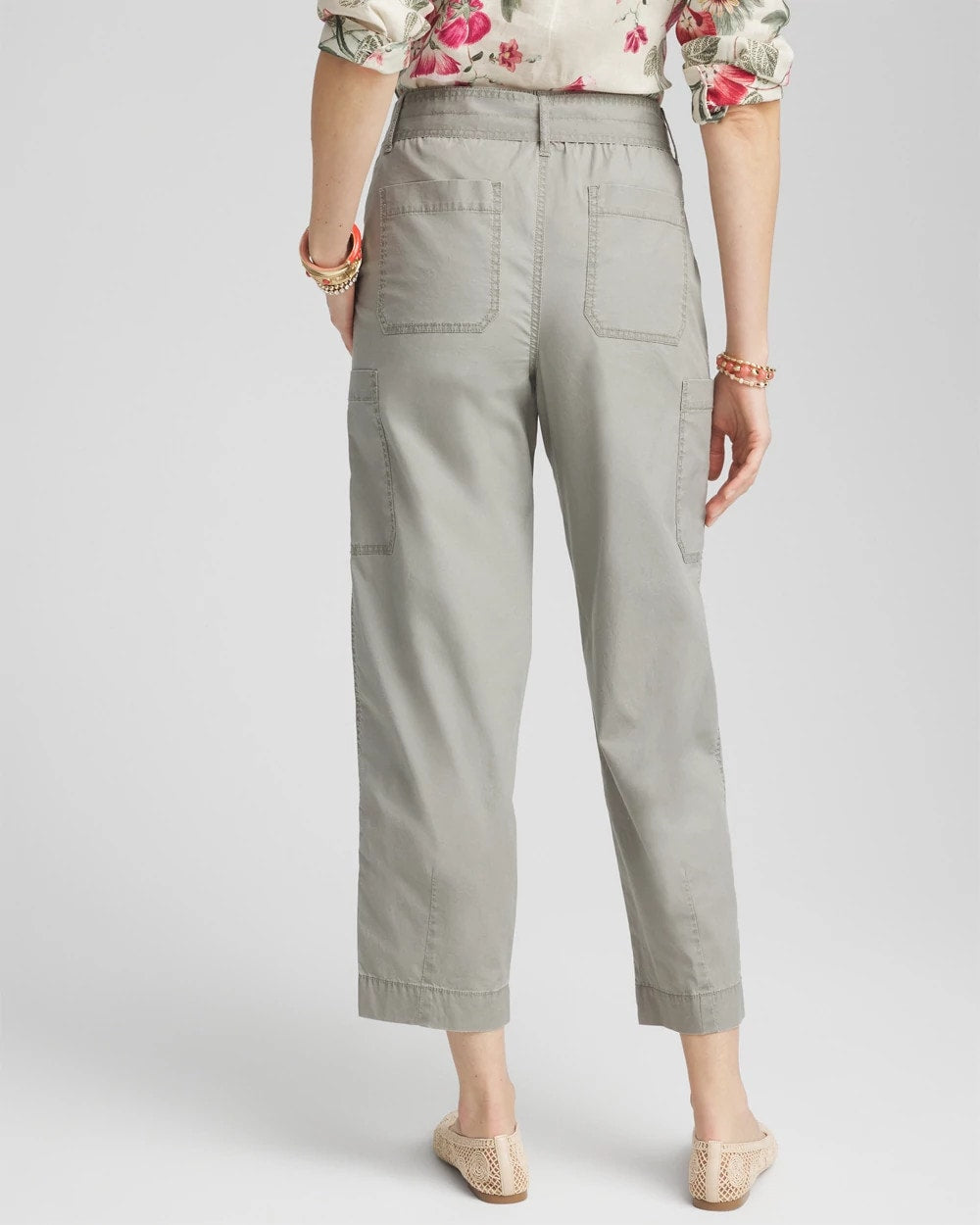 Chico's - Poplin Pull-On Tapered-Leg Cropped Pants