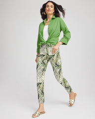 Chico's - Brigitte™ Slim Ankle Palm-Print Pants