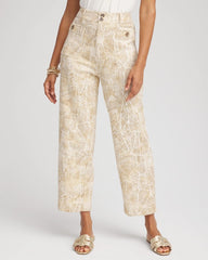 Chico's - Printed Cropped Straight-Leg Pants