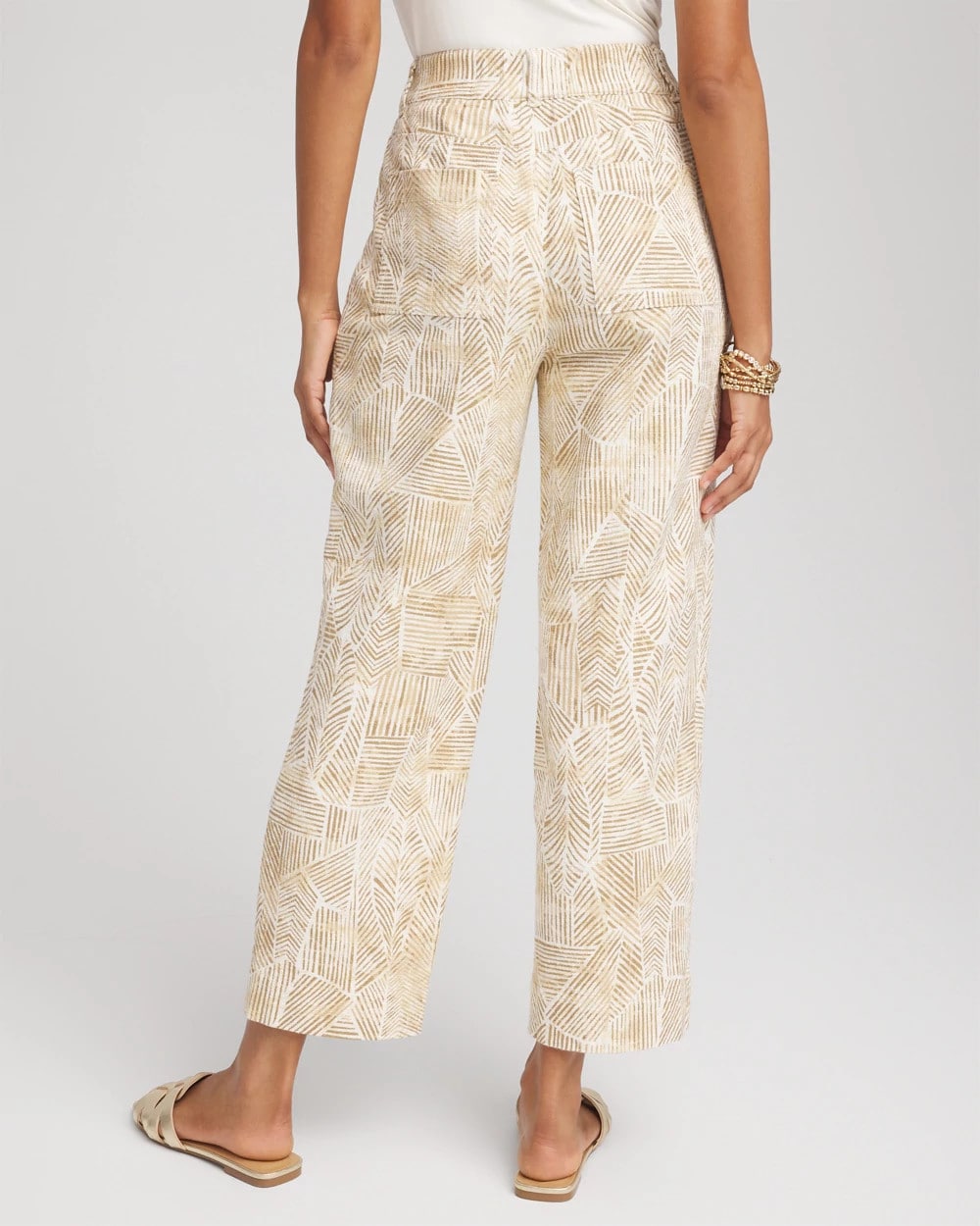 Chico's - Printed Cropped Straight-Leg Pants