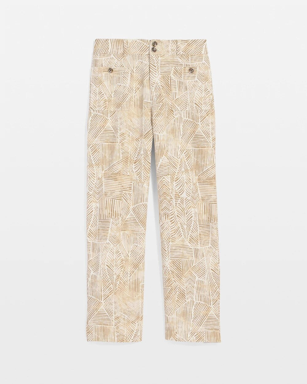 Chico's - Printed Cropped Straight-Leg Pants
