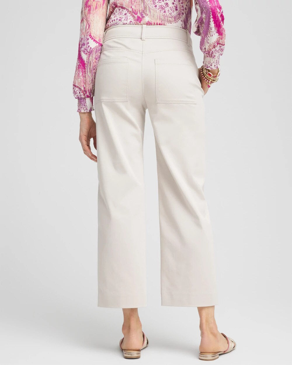 Chico's - Stretch Sateen Straight Cropped Pants