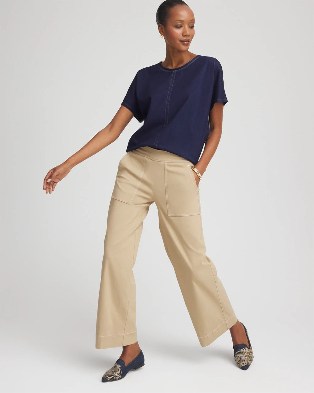 Chico's - Brigitte™ Utility Wide-Leg Cropped Pants
