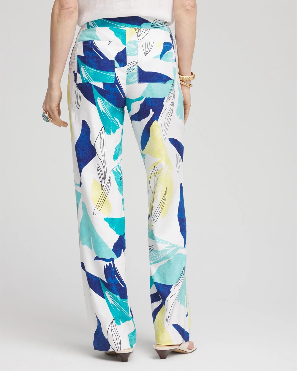 Chico's - Tropical Linen Stretch Relaxed Pants