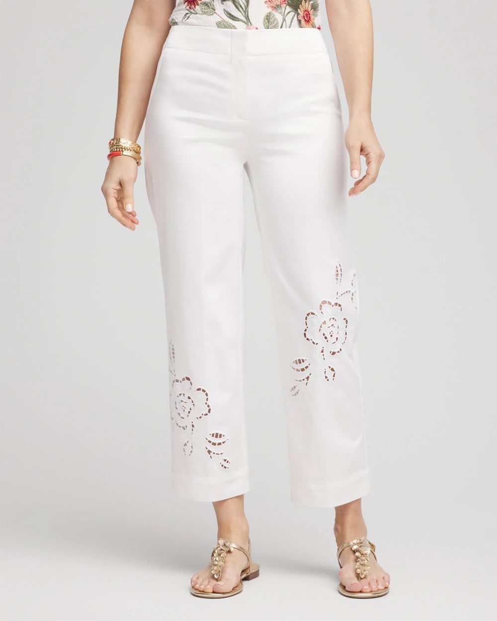 Chico's - Sateen Cutout Cropped Pants