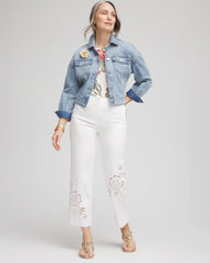 Chico's - Sateen Cutout Cropped Pants