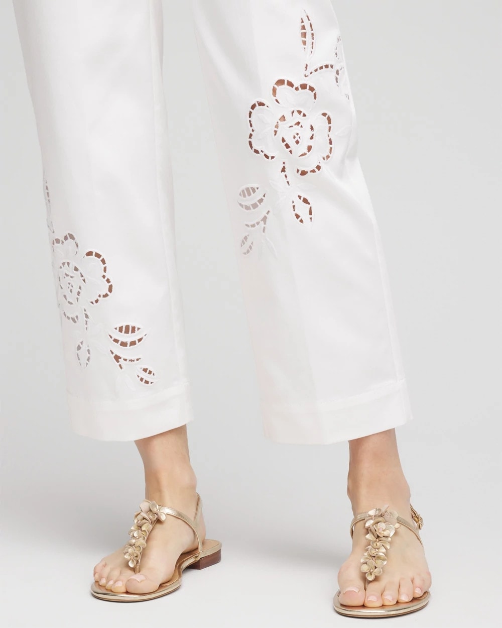 Chico's - Sateen Cutout Cropped Pants