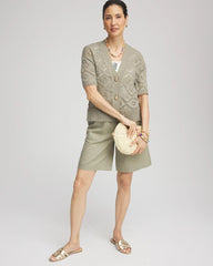 Chico's - Cotton-Linen Pull-On Utility Shorts