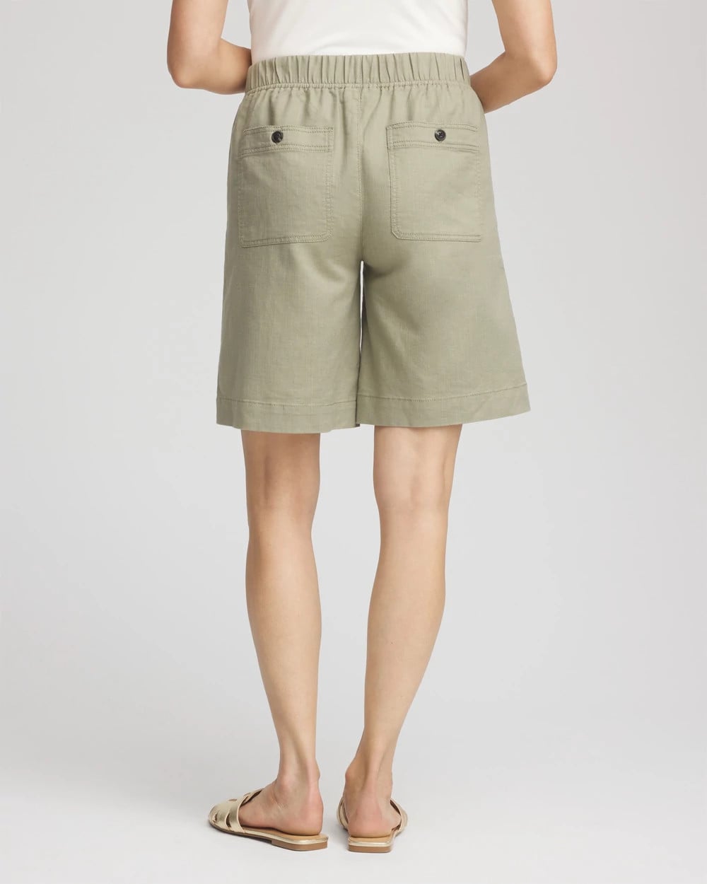 Chico's - Cotton-Linen Pull-On Utility Shorts