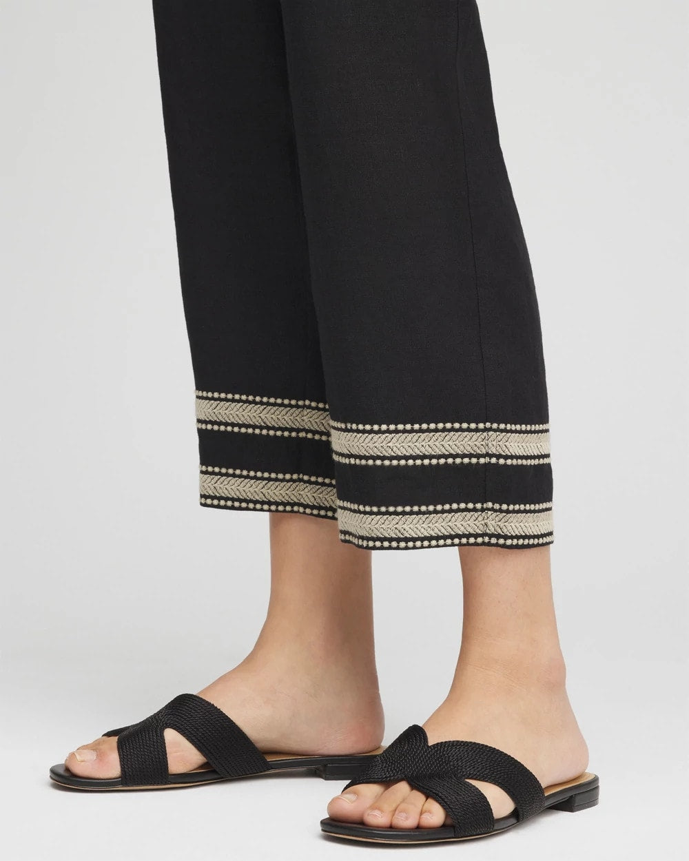 Chico's - Linen Elastic Waist Cropped Pants