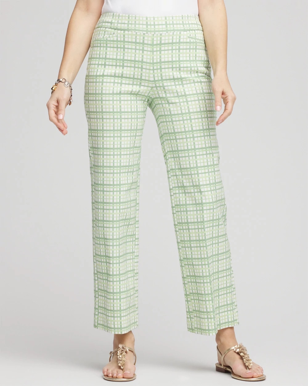 Chico's - Brigitte™ Wide Leg Plaid Cropped Pants