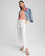 Chico's - Poplin Pull-On Tapered-Leg Cropped Pants