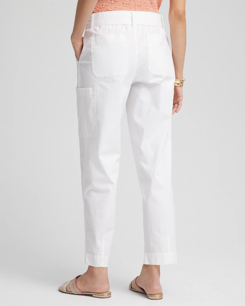 Chico's - Poplin Pull-On Tapered-Leg Cropped Pants