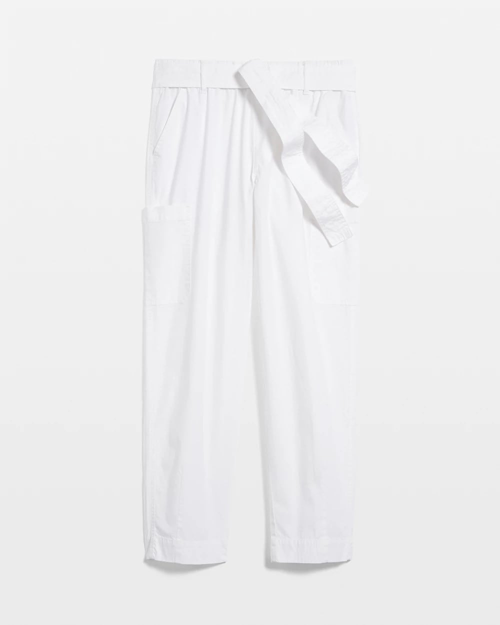 Chico's - Poplin Pull-On Tapered-Leg Cropped Pants