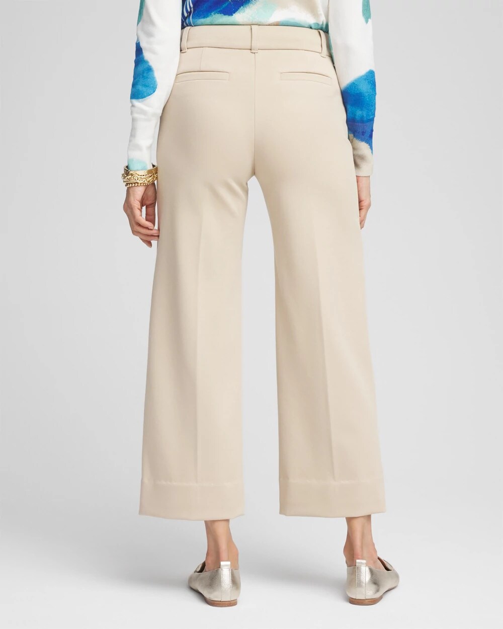 Chico's - Button Knit Twill Cropped Pants