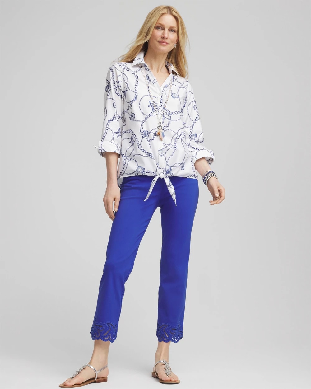 Chico's - Brigitte™ Pull-On Cutwork Cropped Pants