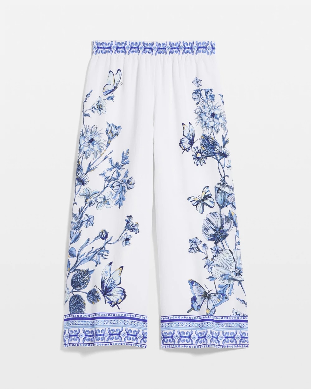 Chico's - Butterfly Pull-On Linen Cropped Pants