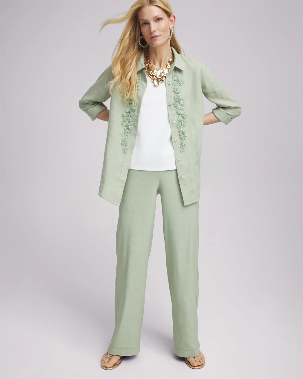 Chico's - Linen Stretch Relaxed Pants
