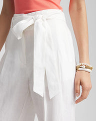 Chico's - Belted Pleated Wide-Leg Linen Pants