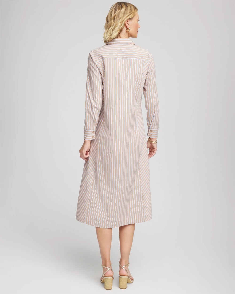 Chico's - Vanilla Chai Striped Shirtdress