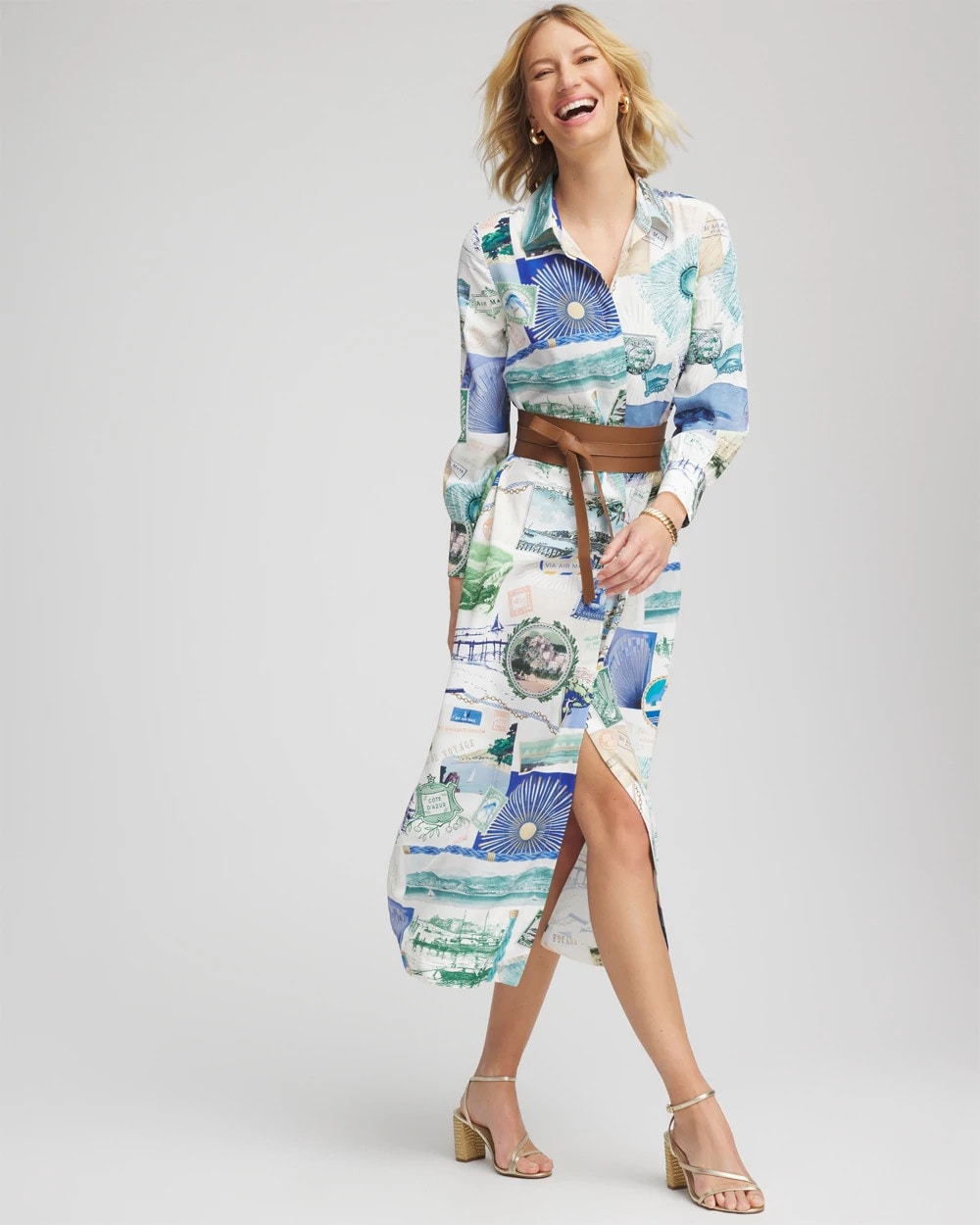Chico's - Port Call Maxi Shirtdress
