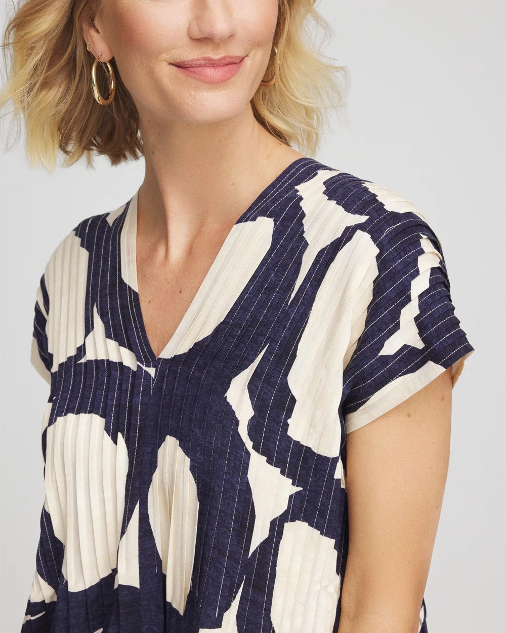 Chico's - Printed Silk-Twill Popover Midi Dress