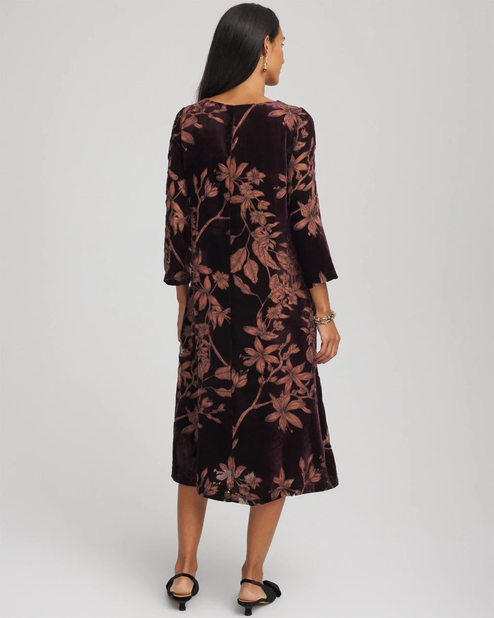 Chico's - Burnout Velvet Midi Dress