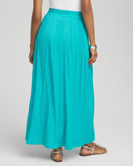 Chico's - Pull-on Pleated Maxi Skirt