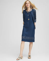 Chico's - Travelers™ Sleeveless Crushed Cutout-Hem Dress